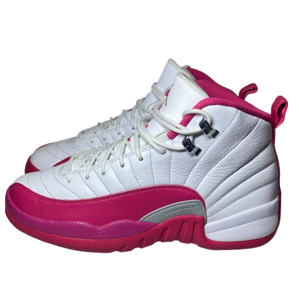 Nike Air Jordan 12 Retro Shoes Dynamic Pink White Size 7Y Hi Sneakers 510815-109